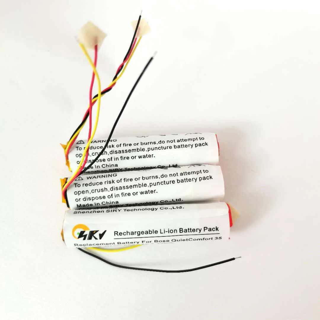 New Battery For Bose QuietComfort QC35 & QC35 II Accumulator 3.7V 600mAh Li-Polymer Replacement Battery 3-wire images - 6