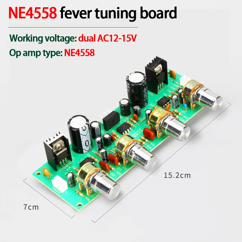 

KYYSLB 15,2*7*2,7 см двойная фотовспышка NE4558 усилитель мощности, фронтальная Настройка усилителя