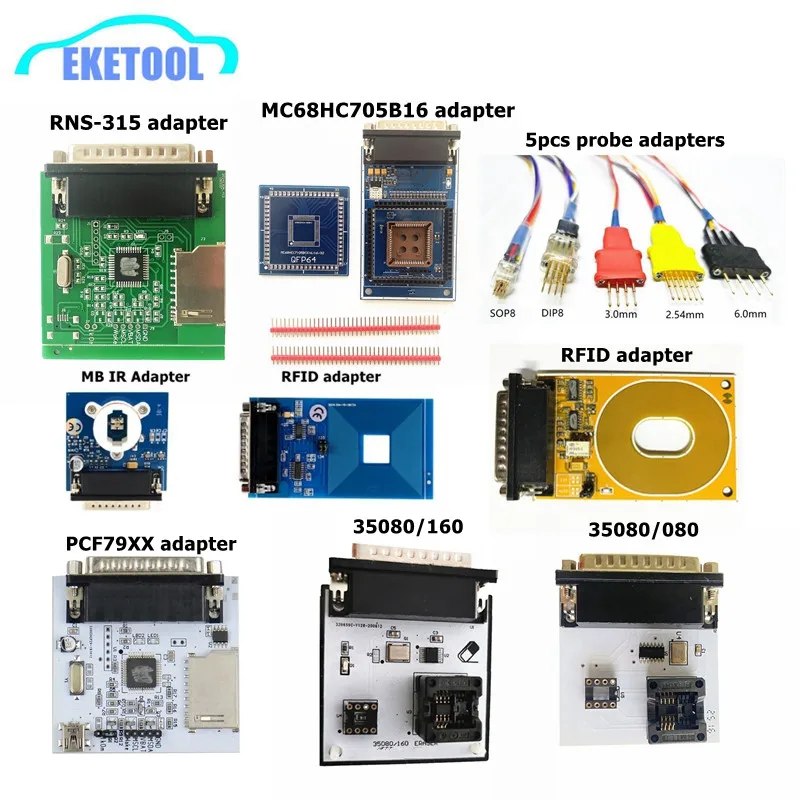 35080 адаптер 35080/160 стираемый для программатора iProg + RFID/PCF79XX/5 контактов зонда| |