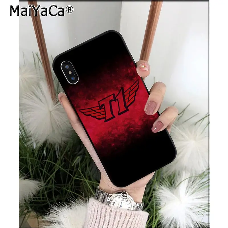 Мягкий высококачественный чехол для телефона MaiYaCa SKT T1 Esports Club из ТПУ iPhone 8 7 6 6S Plus 5