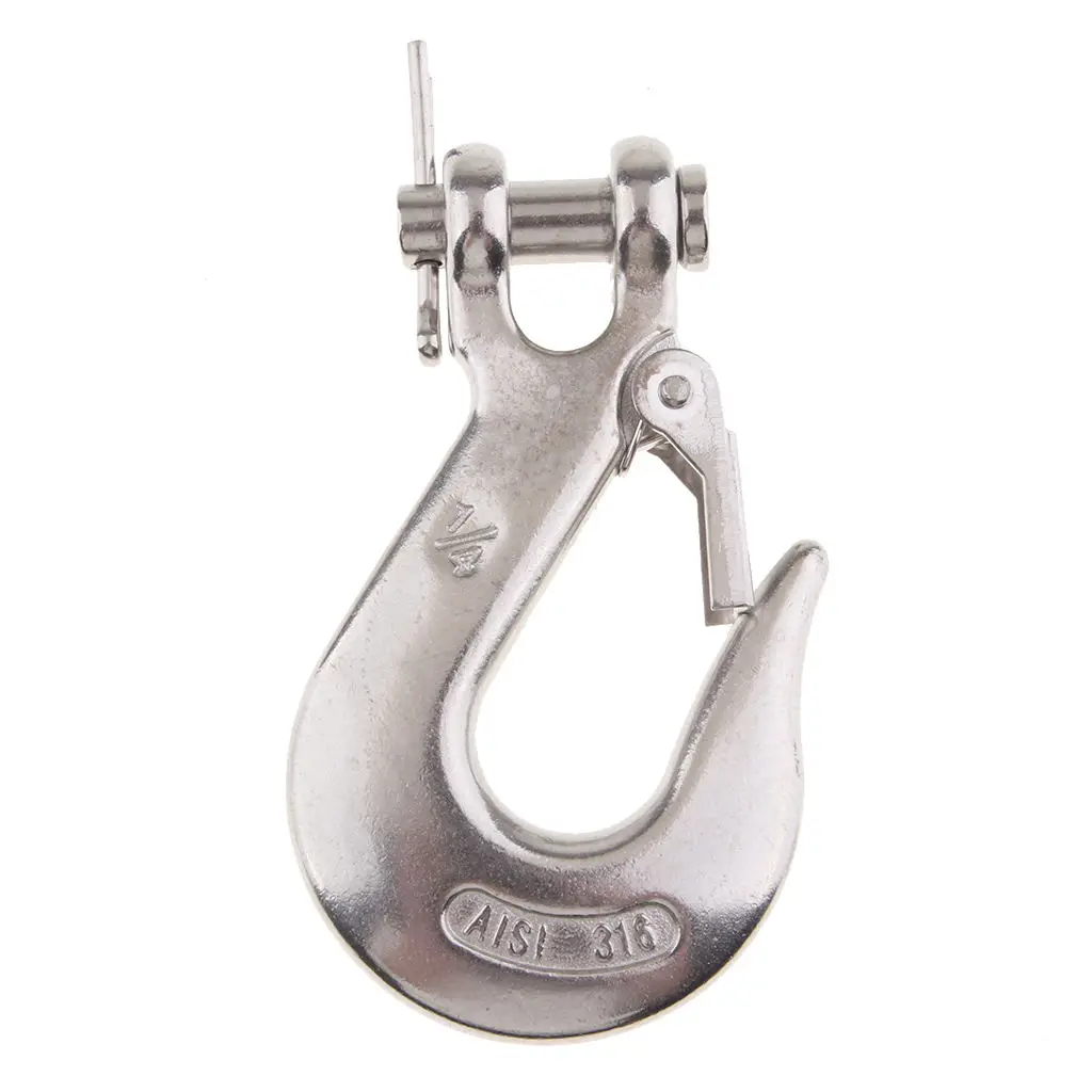 

Stainless Steel 316 Clevis Slip Hook with Safety Latch Marine Grade