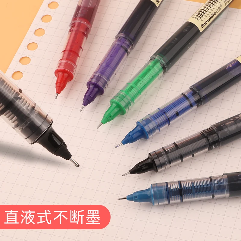 Xizhi P1500A 6 Colors Straight Liquid Quick-drying Rollerball Gel Pens High Capacity 0.5mm Needle Point Smooth Writing |
