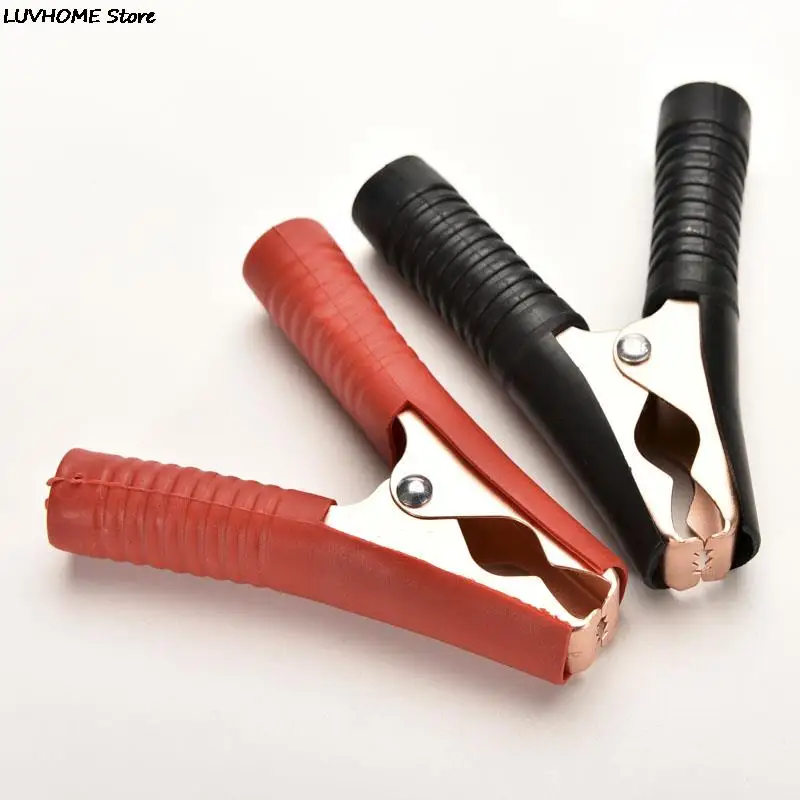 

ZLinKJ 2 шт./лот 90 мм крокодиловый Автомобиль Автофургон грузовик испытательные свинцовые зажимы изолированный крокодил зажим 100 А красный + че...