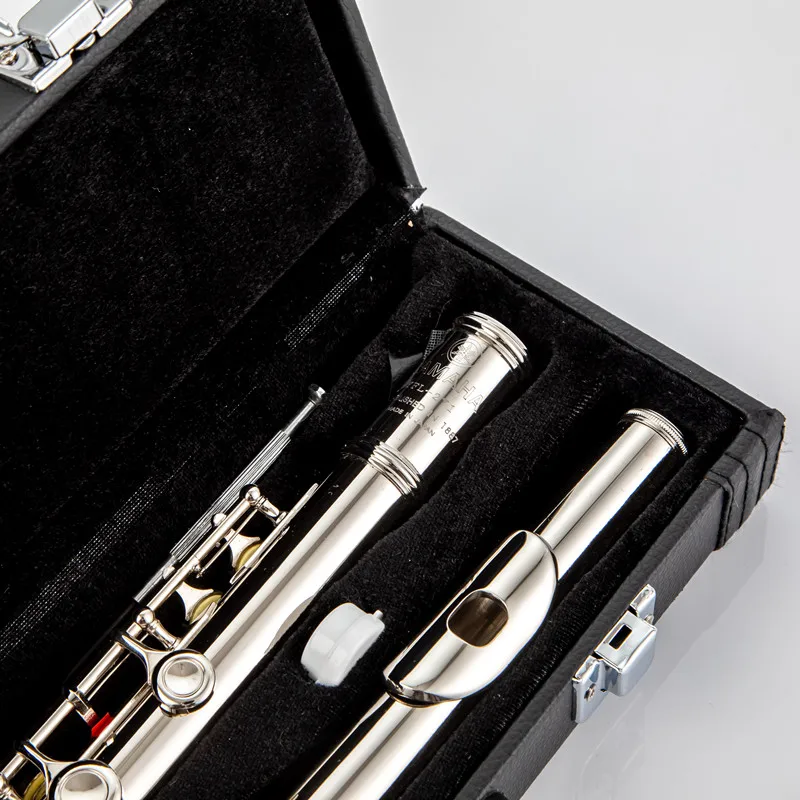 Top Japan Flute FL-482Professional Cupronickel C Key 16 Hole Silver Plated Musical Instruments With Case and Accessories | Спорт и