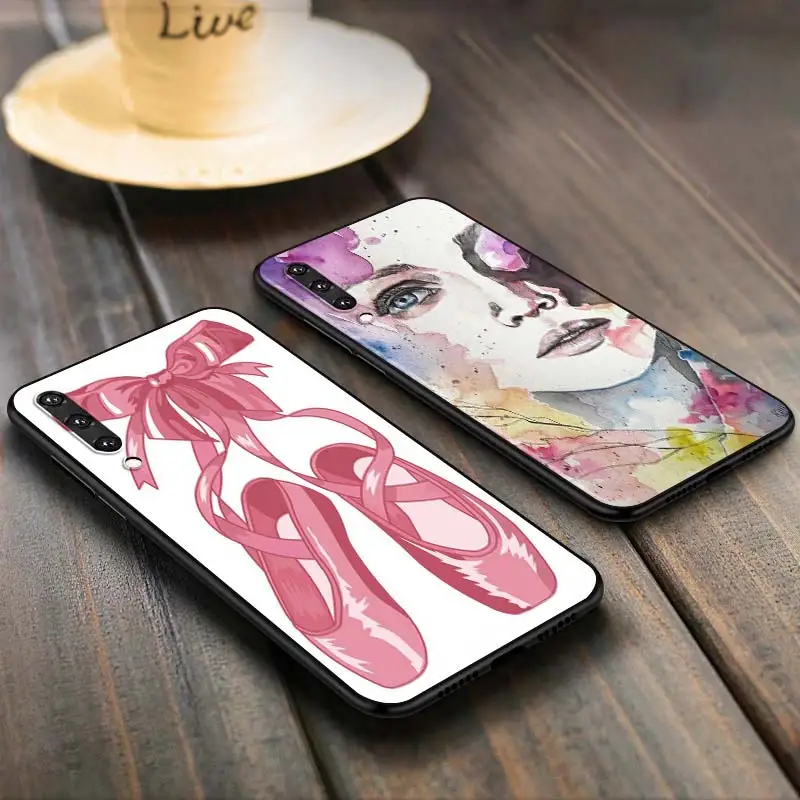 

Ballet Dancer Art Girl Anti-fall Phone Case for Samsung Galaxy A90 A80 A70S A60 A50S A40 A20E A20 A10S Soft Black Cover