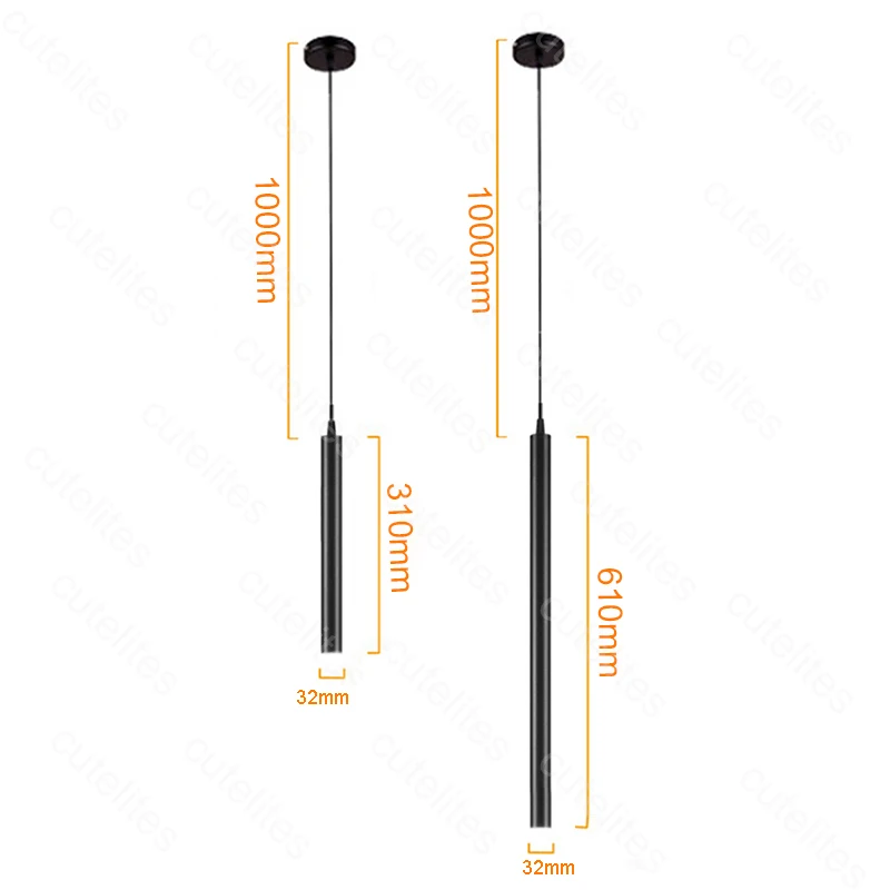 Подвесная Светодиодная лампа с регулируемой яркостью длинной трубкой украшение