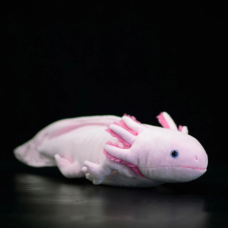Axolotl-juguete de peluche suave de 50cm para ni&ntilde;os, dinosaurio rosa de simulaci&oacute;n realista, modelo de Animal para ni&ntilde;os, regalo para adultos-1