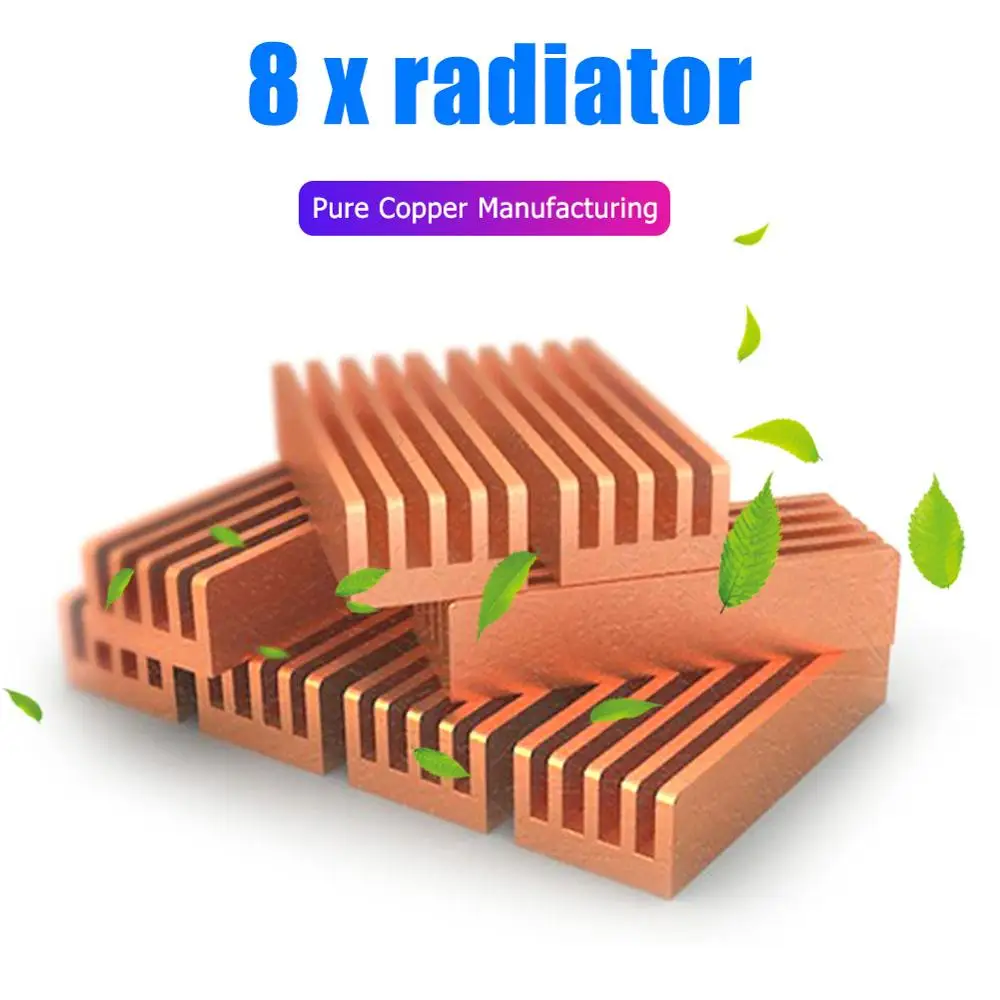 8X клейкая наклейка медный радиатор ноутбук RAM материнская плата чип кулер Чистая