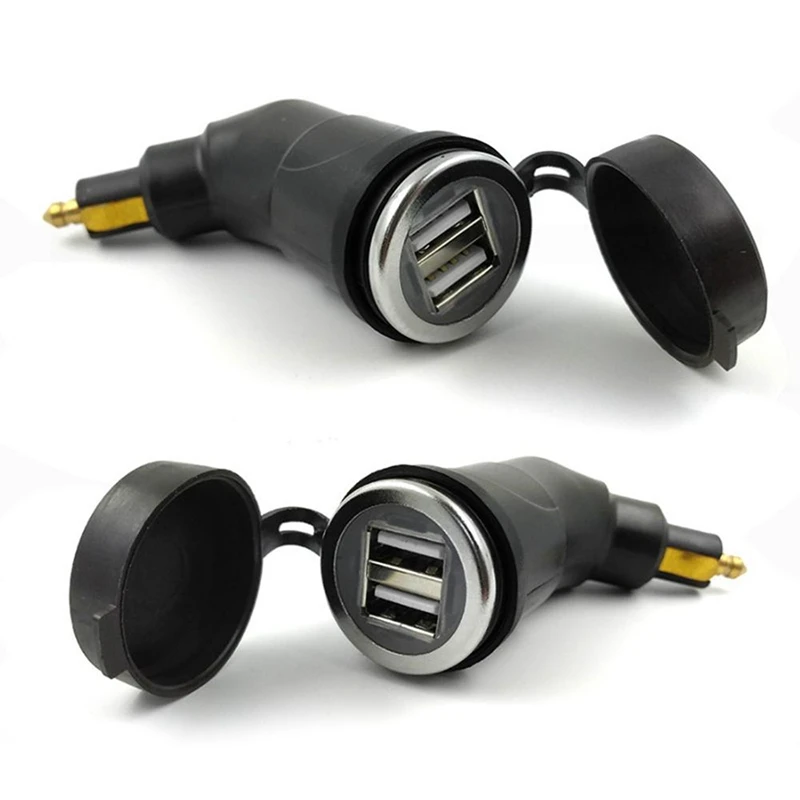 Регулируемое зарядное устройство для мотоцикла с двумя USB портами 3 А