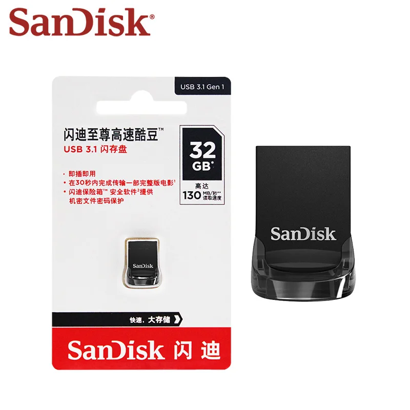 Sandisk Memory Stick CZ430 USB флэш-накопитель 256 ГБ 128 высокое Скорость 3 1 объемом памяти 32 Гб