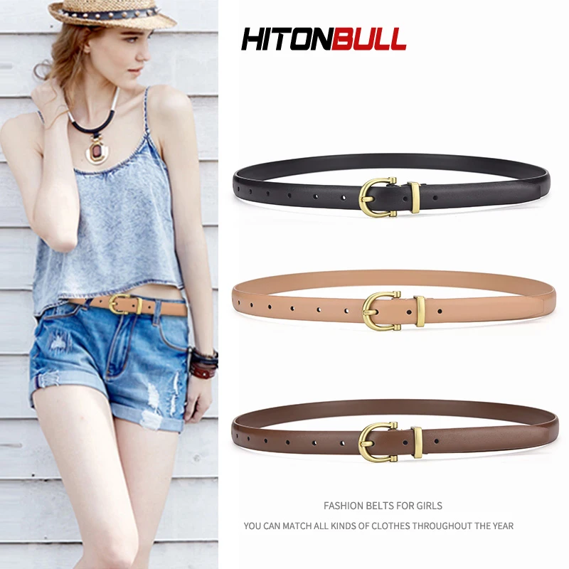 HITONBULL High-end Ladies Belt Thin Waistband Suitable For Skirts Jeans and Suit Pants Fashion New Brand Women's Belts