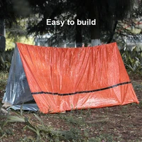 portable tent emergency survival shelter tarp thermal sleeping bag with whistle emergency shelter 8m rope camping hiking product
