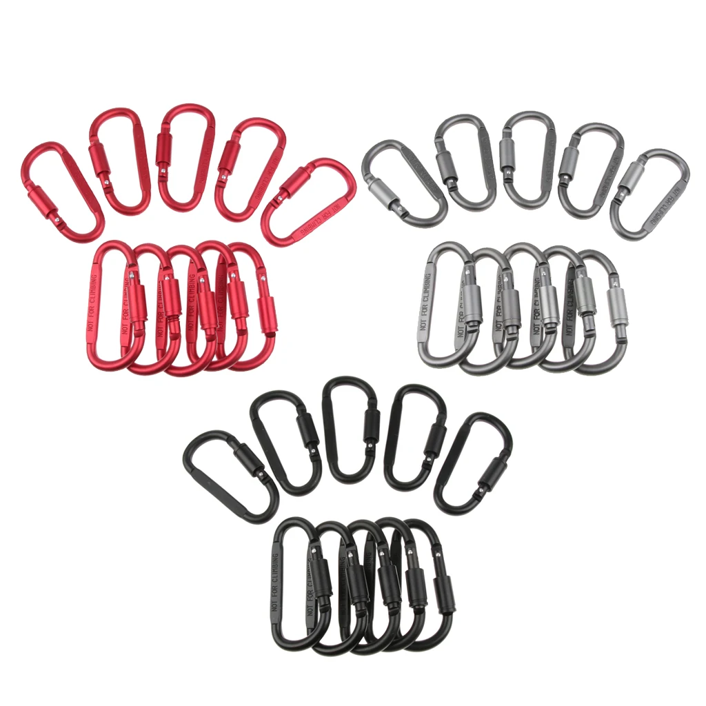 10 шт. алюминиевый карабин клипса пружинный Карабин Для Кемпинга туризма