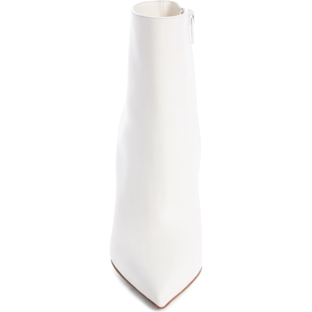 Женские ботильоны на тонком каблуке платья больших размеров 44 черные белые из