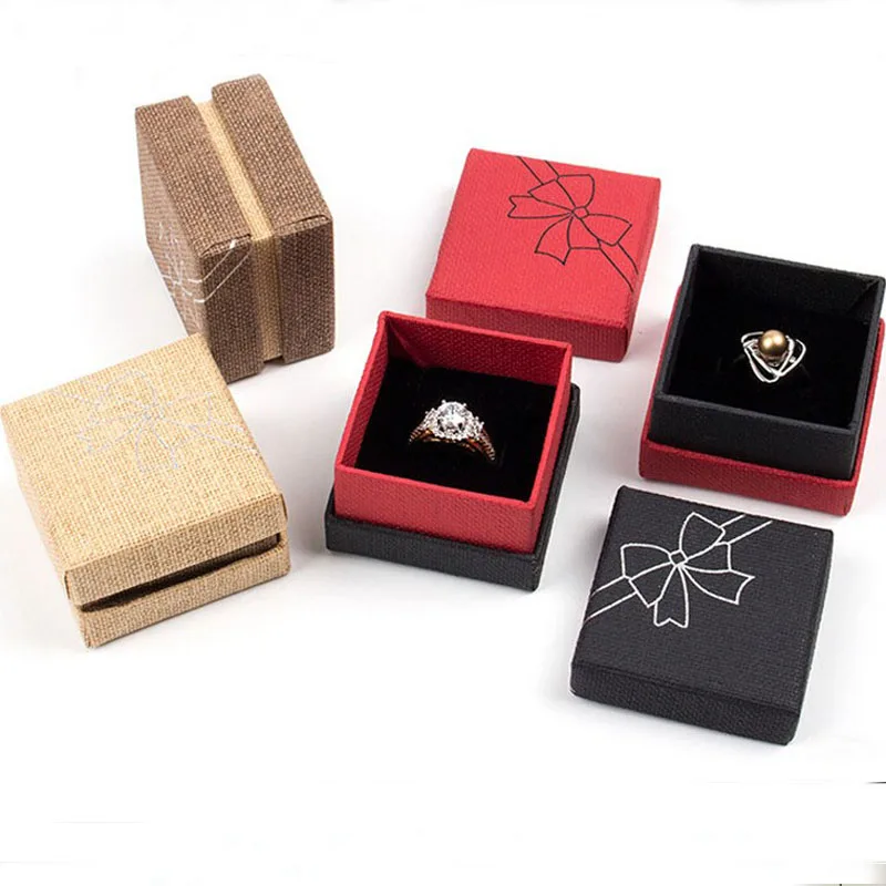 Box For Jewelry Square jewelry organizer box Engagement Ring For Earrings Floral Jewelry Ring Carrying cases 5.1x5.1x3.5cm