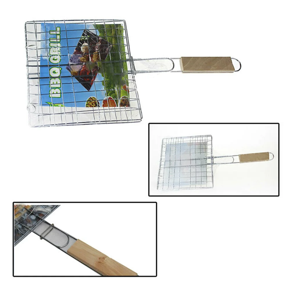 Барбекю сетки Кемпинг Гриль стойка барбекю клип Папка гриль жареная папка