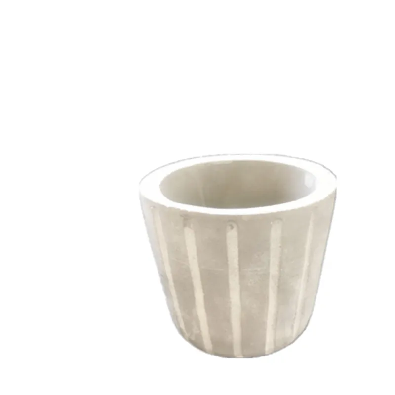 Multiple Stripes Cylindrical Cement Flowerpot Silicone Molds Diy Handmade Clay Pot Mold Home Landsape Planter Mould
