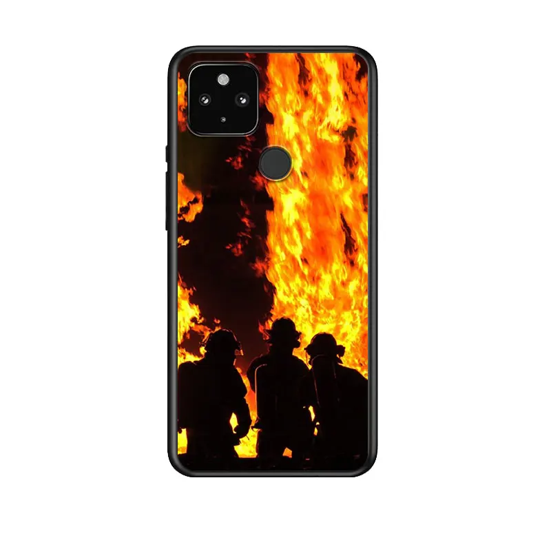 

Heroes Fireman for Google Pixel 5 Pixel 4a 5G Pixel 4a Pixel 4 Pixel 4 XL Silicone Soft Black Phone Case Cover