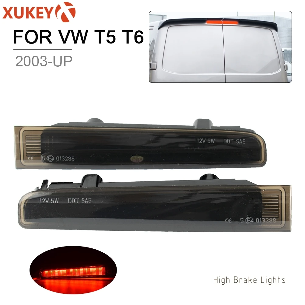 

High Level Rear Brake Light Auto Barn Door Car Third Brake Light Center High Mount Stop Lamp Smoked L+R for VW T5 T6 Transporter