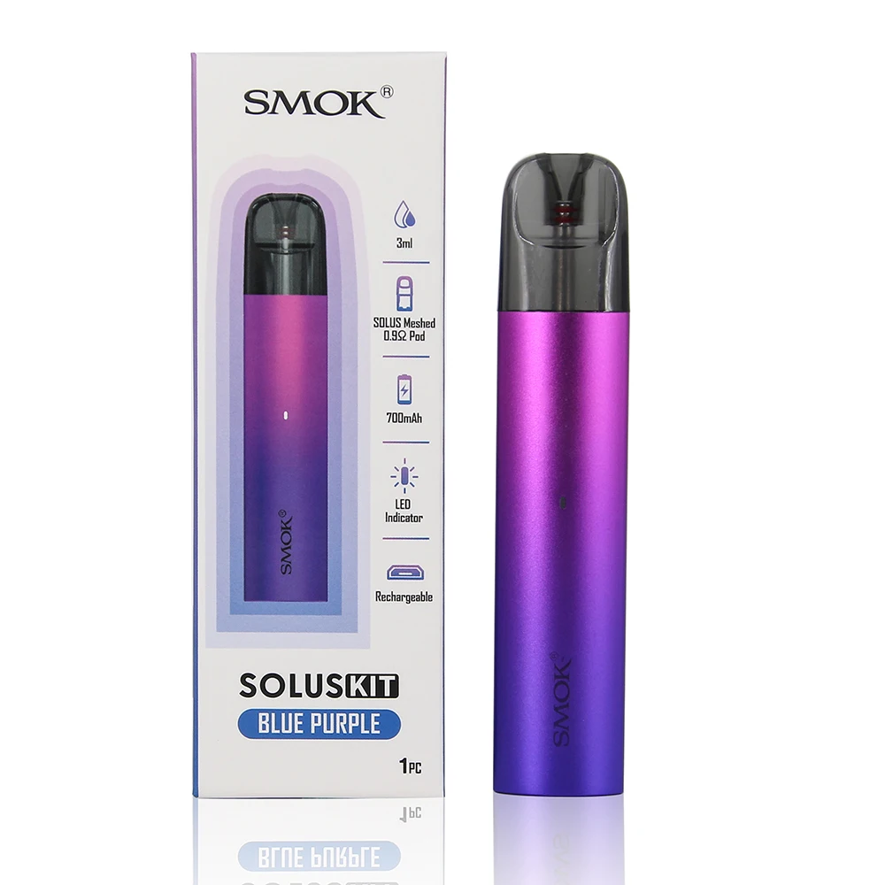 NEW! Original SMOK SOLUS Pod Kit Vaping Electronic E Cigarette Vape with 700mAh Battery Solus Cartridges Coils VS NOVO 4 Nord |