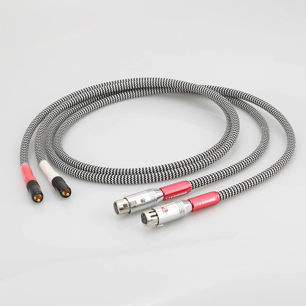 Пара аудиофилов аудио кабель 2 RCA штекер XLR Женский Соединительный HIFI к Мужской |