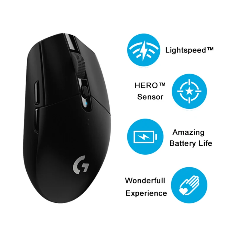 logitech g304 kda wireless hero gaming mouse rgb usb for pc laptop computer ergonmicmouse gamer mechanica button free global shipping