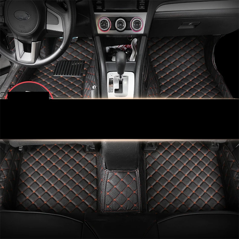 

leather car floor mat for subaru XV 2011 2012 2013 2014 2015 2016 2017 2018 2019 2020 Impreza forester outback legacy