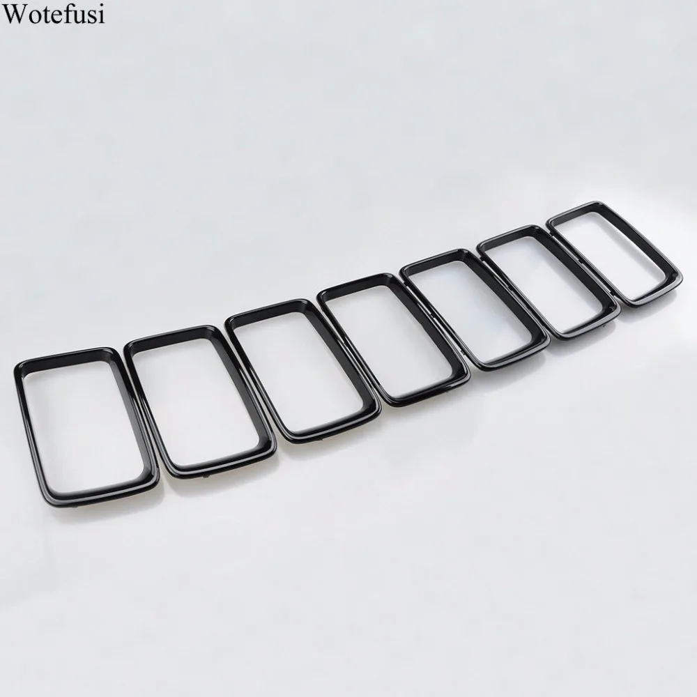 

Wotefusi Черная решетка вентиляционное отверстие отделка кольцо Вставка крышка комплект для Jeep Grand Cherokee 2014 2015 2016 [QPA316]