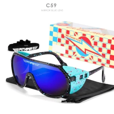 

Pit Viper One Piece Sunglasses Men Sports Removable Shield Sun Glasses Unisex Equipped With ANSI Z87+ UV400 Lens Grand-Prix
