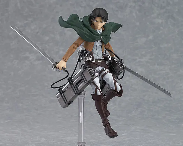 

Attack on Titan Figma Eren Jaeger 207 Mikasa Ackerman 203 Levi Ackerman 213 PVC Action Figure Collectible Model Gift 19cm