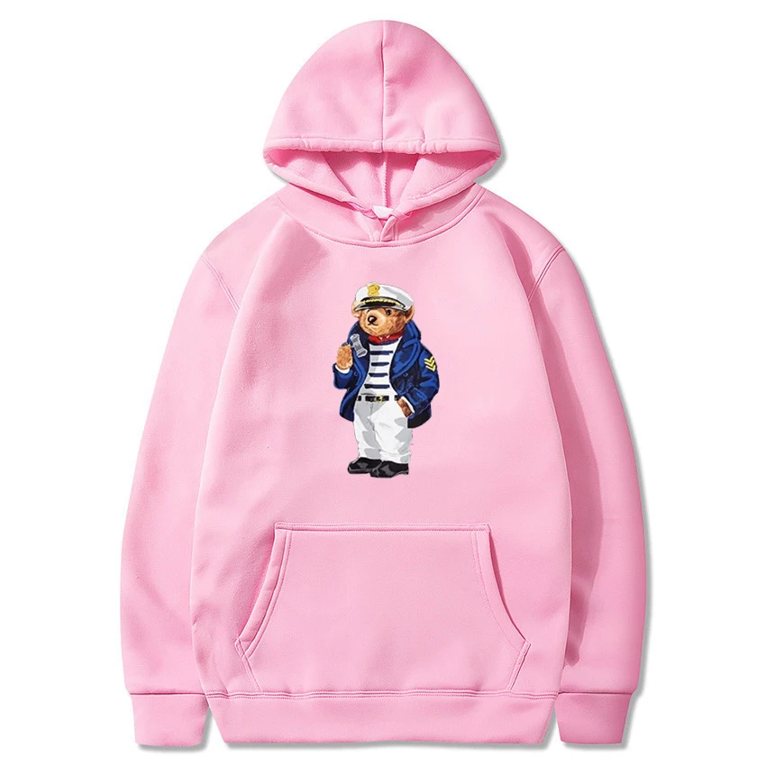 

2021 Fall New Retro Teddy Bear Limited Edition Hoodie Crew Neck Hoodie Outdoor Clothes Sweatshirt