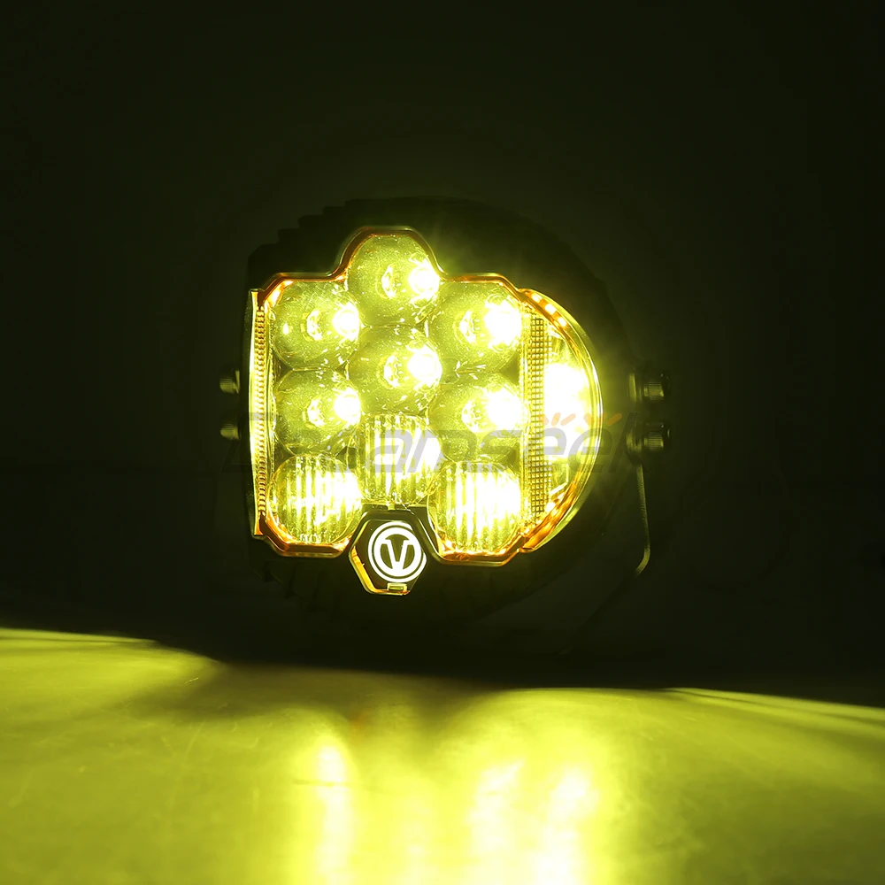 

7'' Inch 90W LED Work Light Pods Spot Flood Combo Driving Fog Lamp Off-road 4WD Car White / Yellow Light Round Headlight 1 Piece
