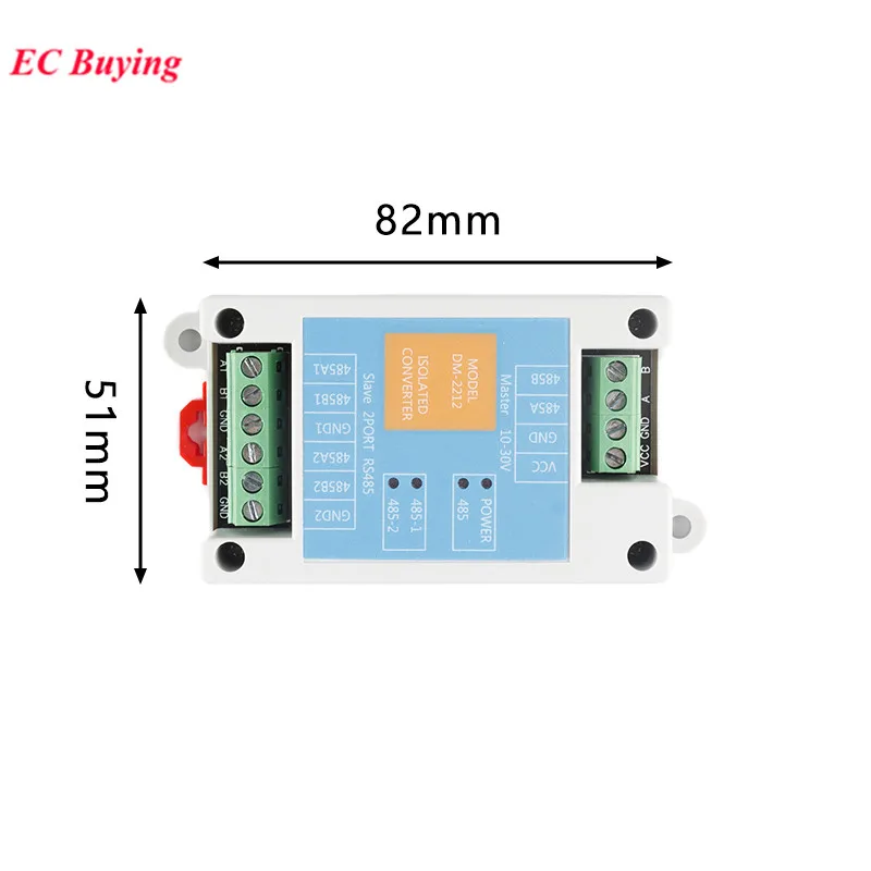 2 Channel RS485 to RS485 Repeater Photoelectric Optocoupler Isolation Industrial Grade Power Isolated Communication Converter images - 6