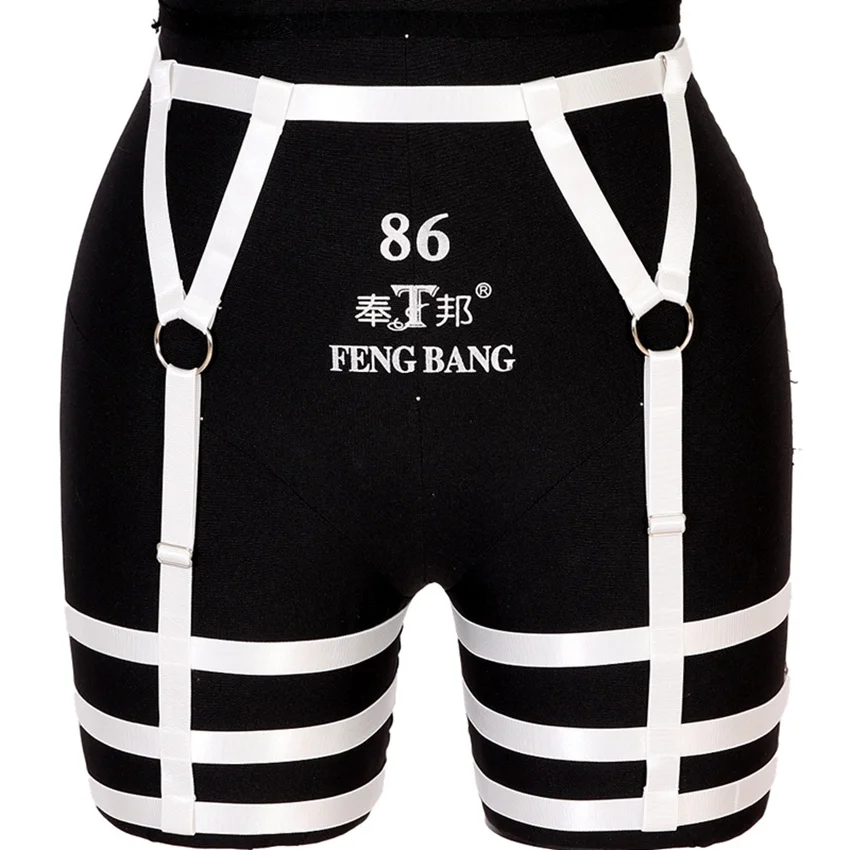 

Ремень-подвязка чулки с подтяжками с высокой талией, белые готические бондажные эластичная регулировка в стиле Харадзюку