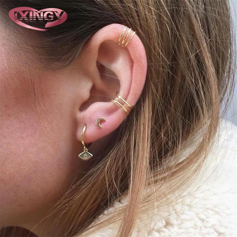 Мини-Злой Глаз маленькие серьги-кольца для женщин 100% 925 стерлингового серебра