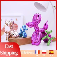 resin balloon dog sculpture statue ornament cute shiny dog shape animals figurine craftwork home decor desktop decoration