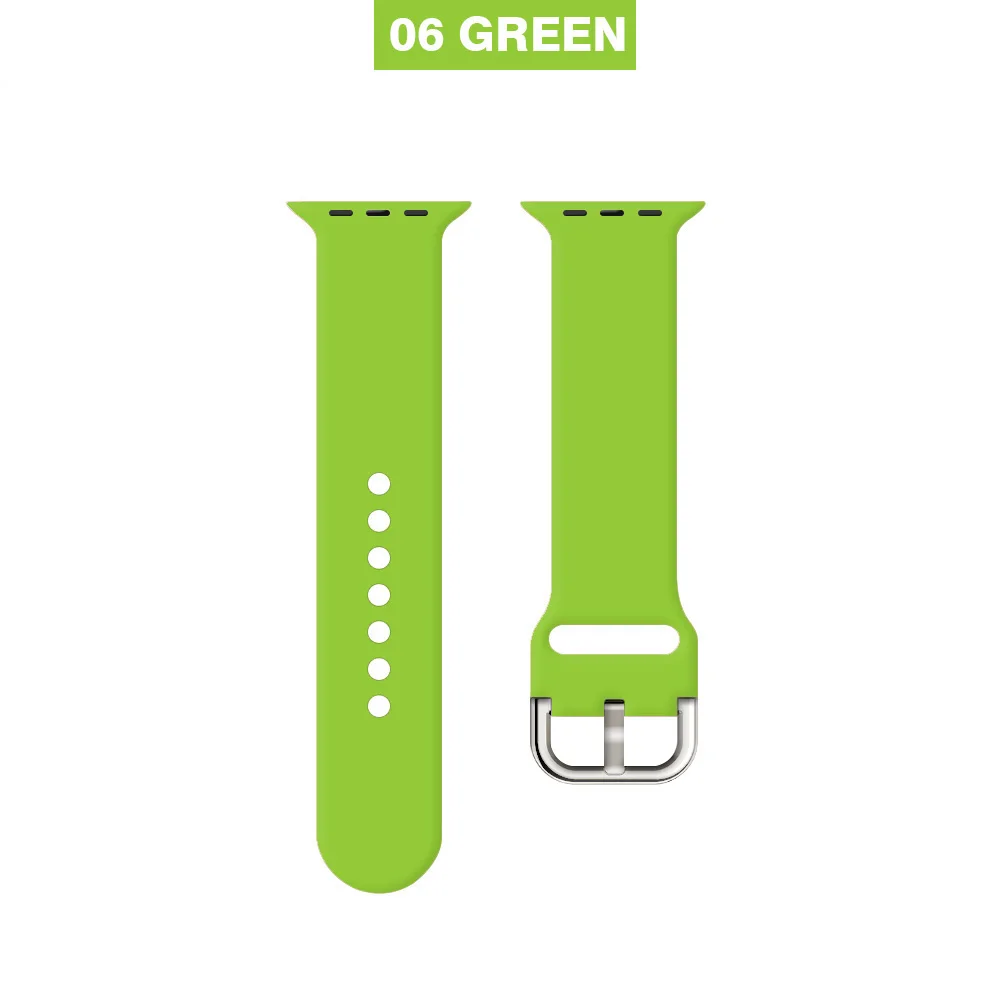 Green Мягкий силиконовый сменный спортивный ремешок для 38 мм Apple Watch Series1 2 42 мм наручный браслет ремешок для iWatch Sports Edition MU SEN - Цвет ремешка: Green