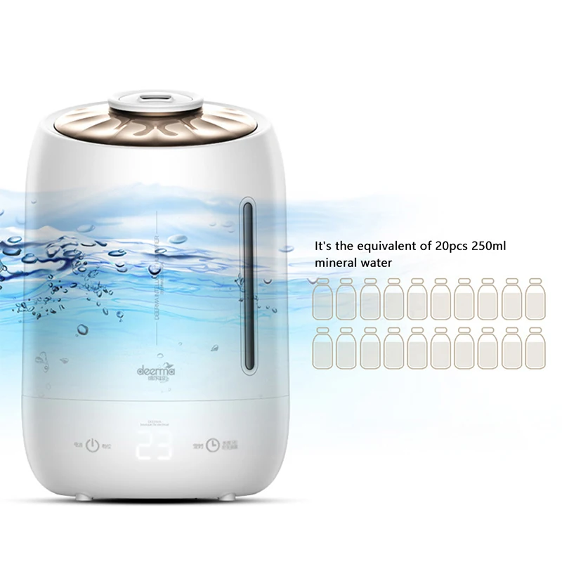 deerma air humidifier household air purifying capacity 5l mist maker timing with intelligent touch screen adjustable fog free global shipping