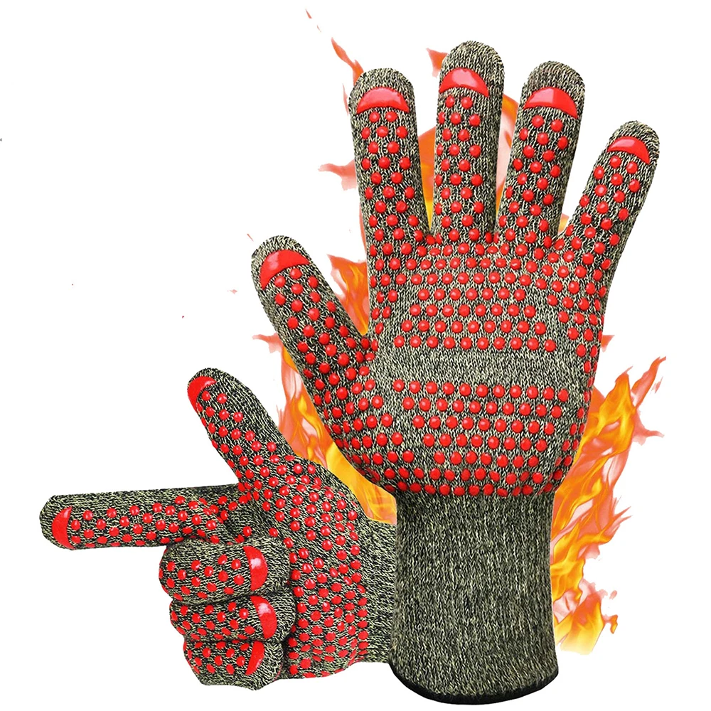 

1 pair Cooking Baking Heat Resistant Thick Silicone Gloves Dishwasher Gloves Oven Gloves BBQ Grill Kitchen silicone glove