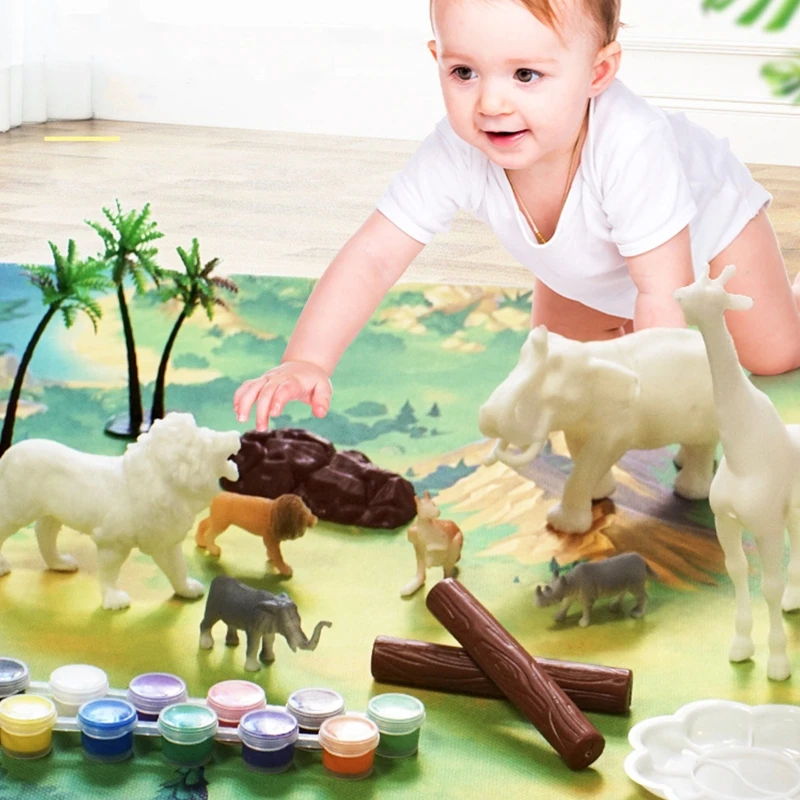 Фигурки животных игрушка сделай сам каракули для творчества красок рисования