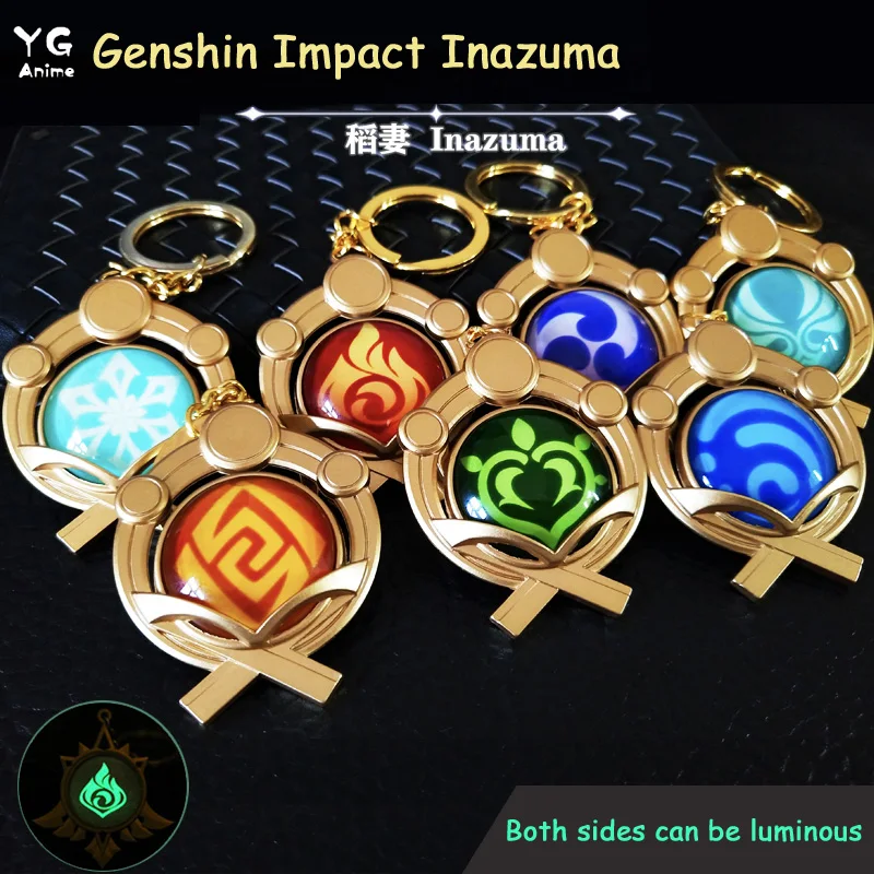 Брелок Аниме Genshin Impact Стихия видение Бог глаз иназума мондштадт лиюэ гавань