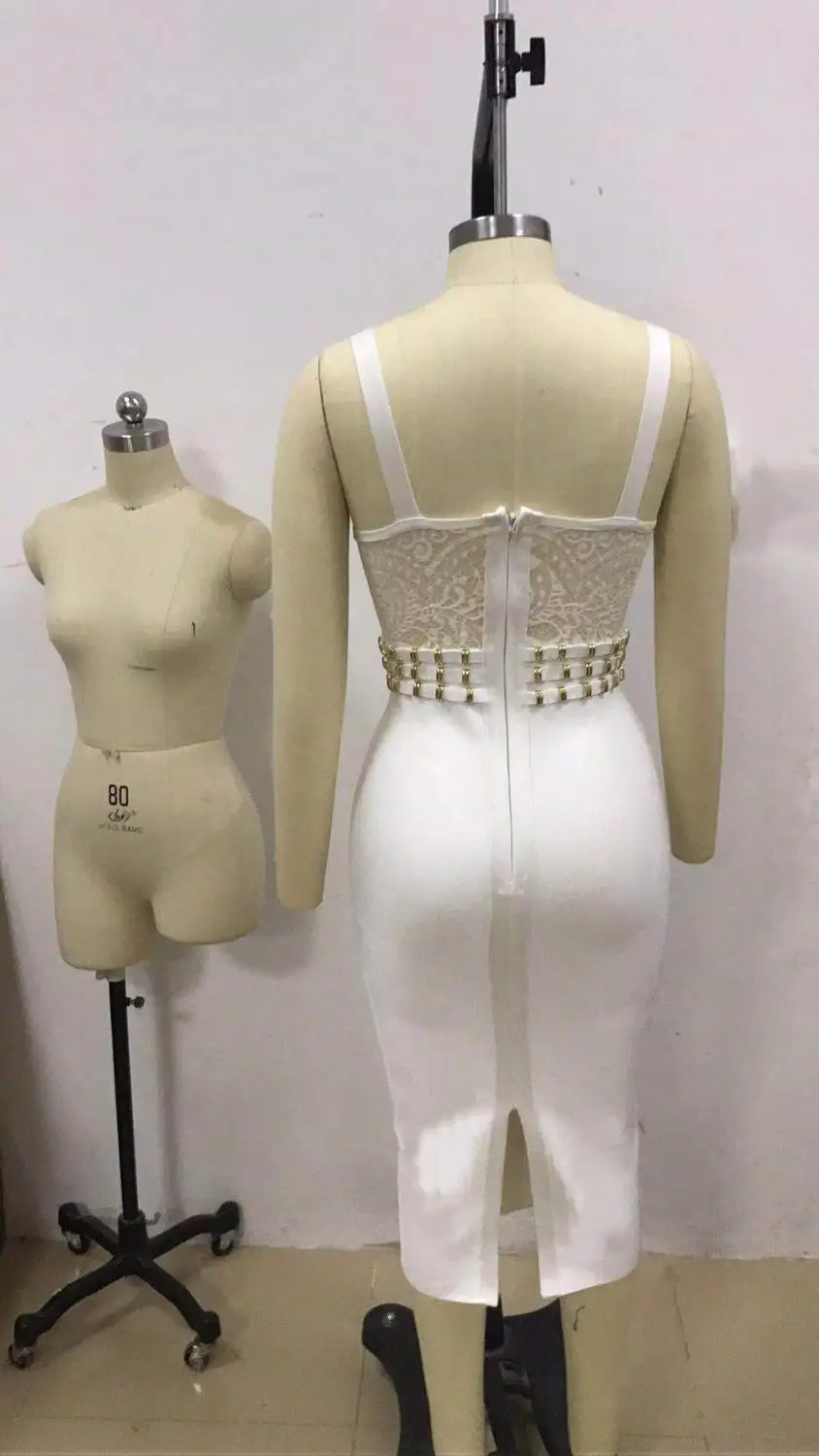 

2019 New Arrival Women white strapless spaghetti strap sleeveless Vestidos Celebrity evening party bodycon bandage dress
