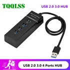 Адаптер USB 2,0 для настольных ПК, ноутбуков, 4 порта
