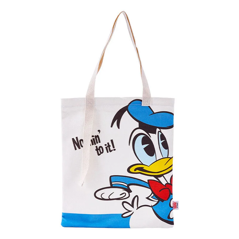 

Disney Commemorative Canvas Bag Female Cute Mickey Shoulder Shopping Bag Student Cartoon Donald Duck Canvas Bag