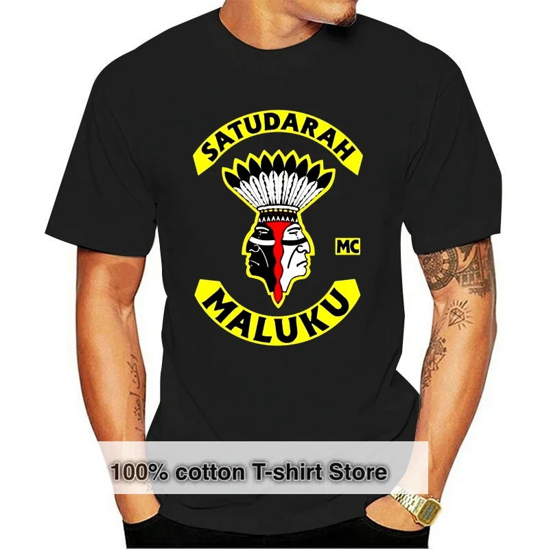 

New popular Satudarah Mc World Maluku Motorcycle Mens T-shirt Adult Mens Cool Printed T Shirt