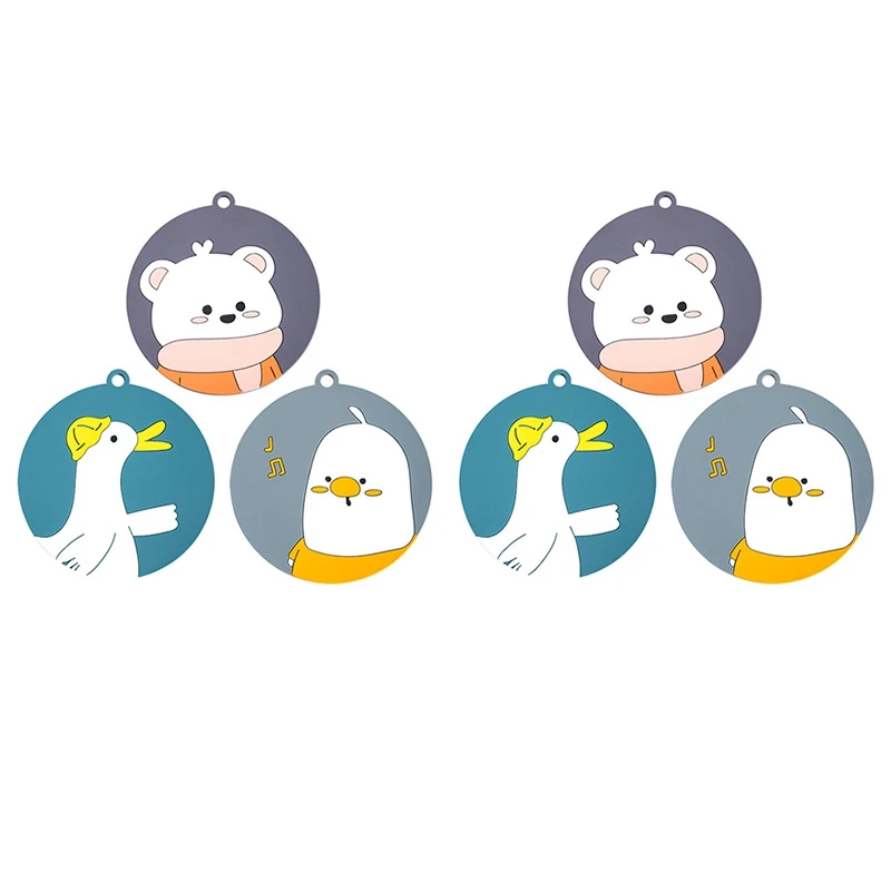 

1 упаковка из 6 предметов мягких пластиковых изолированных салфеток, чашек и ковриков для чашек, украшение для дома, прочные подставки с геро...