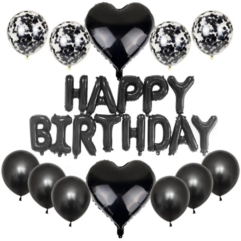 

Rose Gold Letter Happy Birthday Balloons Birthday Party Decoration Kids Adult Foil Balloon Alphabet Baloons Latex Ballon Helium