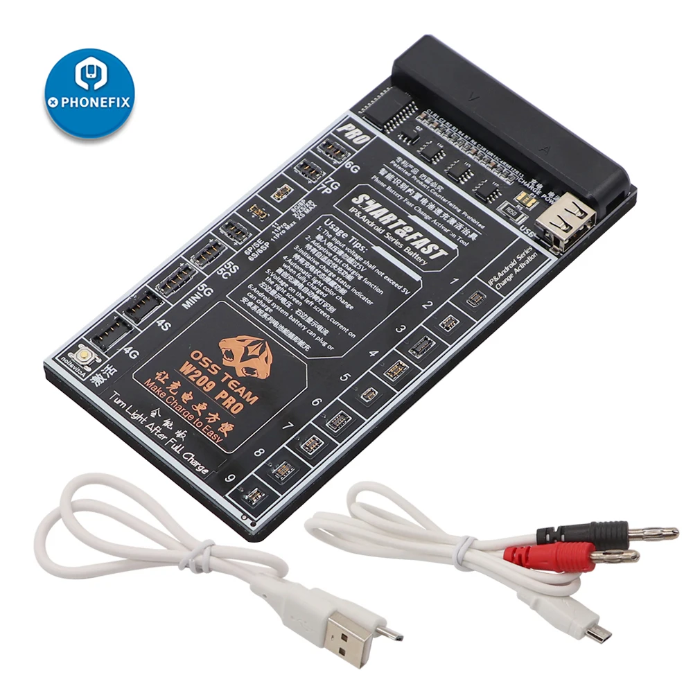 W209 Pro V6 2 в 1 плата активации аккумулятора для iPhone 5 6 7 8 X XS Max 11Pro Samsung Xiaomi тестер