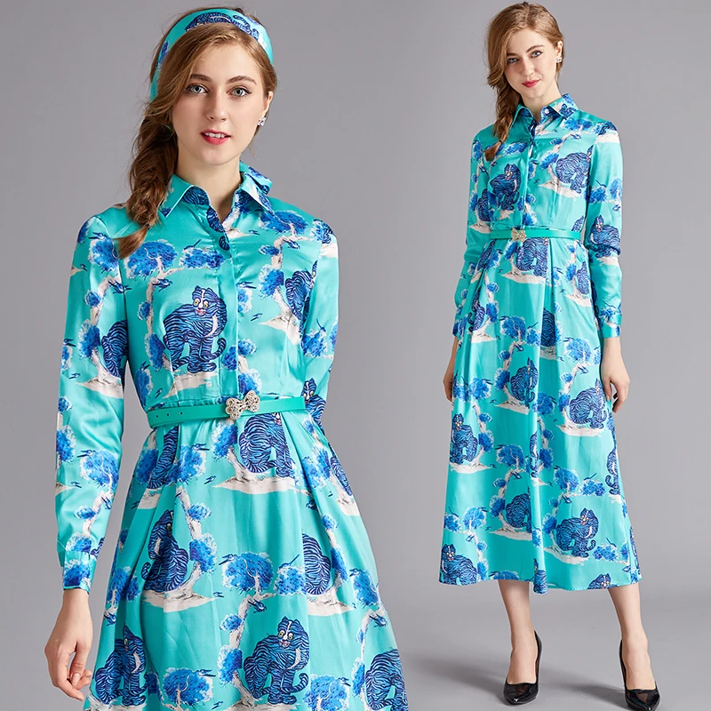 Женское подиумное платье VERHELLEN длинное с длинным рукавом и цветочным принтом