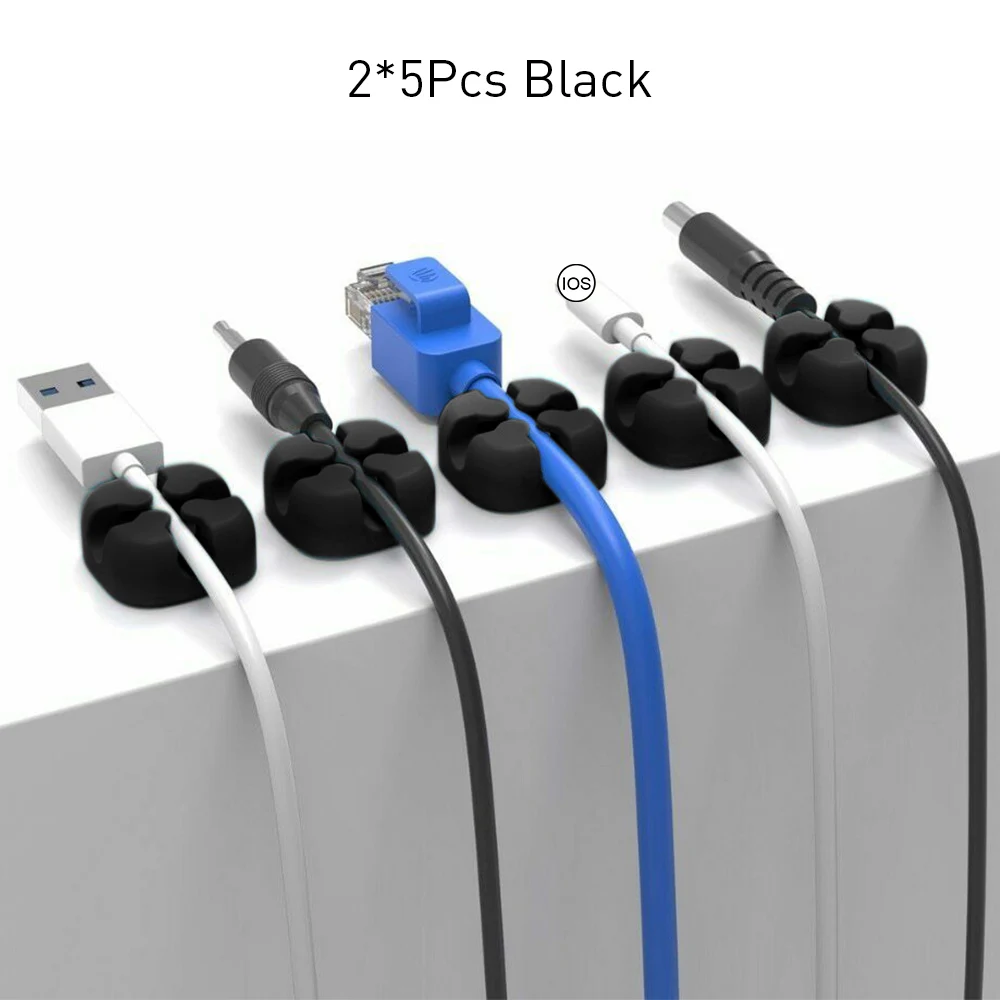 

Cable Organizer Winder USB Cable Earphone Holder Organizer Silicone Cord Holder Manager Desk Tidy Organiser For Digital Cable